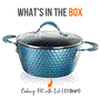 Pyle - PRTNCCW11BDCP , Parts , Cooking Pot with Lid - Stylish Kitchen Cookware with Elegant Diamond Pattern, Non-Stick, 2.1 Quart (Works with Model: NCCW11BD)