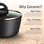 Pyle - PRTNCCW12CP , Parts , Cooking Pot with Lid - Non-Stick Stylish Kitchen Cookware with Metallic Ridge-Line Pattern, 2 Quart (Works with Model: NCCW12S)