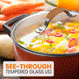 Pyle - PRTNCCW14S1LID , Parts , Cooking Pot Lid - See-Through Tempered Glass Lids, 1.5 Quart (Works with Models: NCCW14S & NCCW20S)