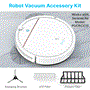 Pyle - PRTPUCRCX10 , Parts , Robot Vacuum Accessory Kit - 2 Replacement Side Brush, Primary Filter & 2 H10 Filters, for SereneLife Robot Vacuum Model: PUCRCX10