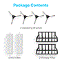 Pyle - PRTPUCRCX10 , Parts , Robot Vacuum Accessory Kit - 2 Replacement Side Brush, Primary Filter & 2 H10 Filters, for SereneLife Robot Vacuum Model: PUCRCX10