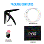 Pyle - PRTPUKT2050 , Musical Instruments , Ukulele Accessory Kit - Aquila Strings, Full Set of Replacement, Ukulele Capo with 3 pcs. Felt Picks & Cleaning Cloth