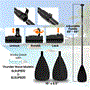 Pyle - PRTSLSUPPDL , Parts , SUP Stand-Up Paddle Board Adjustable Paddle (for SereneLife Models:  SLSUPB10, SLSUPB20)