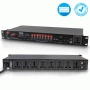 Pyle - PS1200 , Sound and Recording , Audio Processors - Sound Reinforcement , Stage & Studio Power Sequence Conditioner - Pro Audio AV Digital Power Sequencer Controller with Voltage & Temperature Readout, Rack Mount (Worldwide/EU Standard Power Outlets)