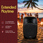 Pyle - PSBT125A.5 , Sound and Recording , PA Loudspeakers - Cabinet Speakers , Bluetooth PA Speaker with Wireless Microphone - Portable Karaoke Speaker System with Built-in Rechargeable Battery, MP3/USB/SD, UHF Wireless Mic (12’’ Subwoofer, 1200 Watt)