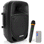 Pyle - PSBT85A , Sound and Recording , PA Loudspeakers - Cabinet Speakers , Bluetooth PA Speaker with Wireless Microphone - Portable Karaoke Speaker System with Built-in Rechargeable Battery, MP3/USB/SD, UHF Wireless Mic (8’’ Subwoofer, 800 Watt)