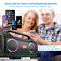 Pyle - PSBWP4 , Sports and Outdoors , Portable Speakers - Boom Boxes , Gadgets and Handheld , Portable Speakers - Boom Boxes , Portable Bluetooth Speaker System - 2 Channel BT Speaker, TWS Function, Micro SD Support, RGB Lighting with Rechargeable Battery