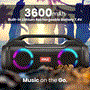 Pyle - PSBWP4 , Sports and Outdoors , Portable Speakers - Boom Boxes , Gadgets and Handheld , Portable Speakers - Boom Boxes , Portable Bluetooth Speaker System - 2 Channel BT Speaker, TWS Function, Micro SD Support, RGB Lighting with Rechargeable Battery