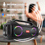 Pyle - PSBWP4 , Sports and Outdoors , Portable Speakers - Boom Boxes , Gadgets and Handheld , Portable Speakers - Boom Boxes , Portable Bluetooth Speaker System - 2 Channel BT Speaker, TWS Function, Micro SD Support, RGB Lighting with Rechargeable Battery