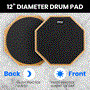 Pyle - PSDPKIT10 , Musical Instruments , Drums , Silent Drum Practice Pad - 12 Inch Double-Sided Drum Pad with Adjustable Snare Drum Stand and 1 Pair of Drum Sticks