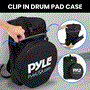 Pyle - PSDPKIT10.5 , Musical Instruments , Drums , Silent Drum Practice Pad - 12 Inch Double-Sided Drum Pad with Adjustable Snare Drum Stand and 1 Pair of Drum Sticks