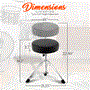 Pyle - PSEATDRM28.3 , Musical Instruments , Mounts - Stands - Holders , Sound and Recording , Mounts - Stands - Holders , Adjustable Drum Throne Stool - Portable With Double-braced Tripod Legs, Foam-cushioned Seat, Perfect for On Stage and In-Studio Use