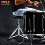 Pyle - PSEATDRM28.3 , Musical Instruments , Mounts - Stands - Holders , Sound and Recording , Mounts - Stands - Holders , Adjustable Drum Throne Stool - Portable With Double-braced Tripod Legs, Foam-cushioned Seat, Perfect for On Stage and In-Studio Use