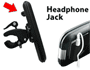 Pyle - psic40 , Home and Office , Carrying Cases - Portability , Gadgets and Handheld , Carrying Cases - Portability , Universal Waterproof Clip-Grip Handlebar Bike Mount Holder Case with Headphone Jack - Fits  iPhone4 4s iPod Touch and Some Other Smartphones and Media Players (Black)