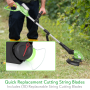 Pyle - PSLCGM25.5 , Home and Office , Gardening - Landscaping , Cordless Trimmer Weed Whacker - Electric Grass Edger String Trimmer with 18V Rechargeable Battery, Replaceable String Cutter Blades