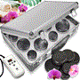 Pyle - PSLMSGST99 , Home and Office , Therapeutic , Hot Stone Massage Kit - Portable Heated Rock Therapy System with Digital Temperature Controller, Includes (12) Massaging Stones