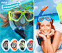 Pyle - PSNKW30P , Sports and Outdoors , Watches , Gadgets and Handheld , Watches , Waterproof Underwater Snorkeling & Diving Multi-Function Water Sport Wrist Watch with Dive Mode, Chronograph, Stopwatch, Water Temperature, Dive Depth & Duration Displays (Red Color)