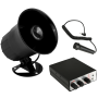 Pyle - UPSRNTK28 , On the Road , Alarm - Security Systems , Siren Horn Speaker System with Handheld PA Microphone