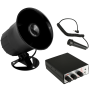 Pyle - PSRNTK28 , On the Road , Alarm - Security Systems , Siren Horn Speaker System with Handheld PA Microphone