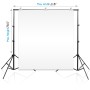 Pyle - UPSTDKT9 , Home and Office , Cameras - Videocameras , Studio Photography Backdrop - Image & Photo Shooting White Fabric Background Screen (9.8’ x 6.5’ ft.)