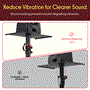 Pyle - PSTND32 , Musical Instruments , Mounts - Stands - Holders , Sound and Recording , Mounts - Stands - Holders , Dual Studio Monitor Speaker Stand Mounts, Universal Device Stands, Pair