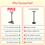 Pyle - PSTND35 , Musical Instruments , Mounts - Stands - Holders , Sound and Recording , Mounts - Stands - Holders , Studio Speaker Stands - Pro Audio Bookshelf / Monitor Speaker Stand Mounts (Height Adjustable)