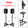 Pyle - AZPSTND35 , Musical Instruments , Mounts - Stands - Holders , Sound and Recording , Mounts - Stands - Holders , Height Adjustable Monitor Speaker Stands, Heavy-Duty, Telescoping