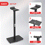 Pyle - PSTNDSON17 , Musical Instruments , Mounts - Stands - Holders , Sound and Recording , Mounts - Stands - Holders , Universal Speaker Stand, Standing Speaker Mount Holder (Works with 2nd Gen Sonos PLAY 5)