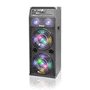 Pyle - PSUFM1045A , Sound and Recording , PA Loudspeakers - Cabinet Speakers , 1000 Watt Disco Jam 2-Way Powered Speaker System with Flashing DJ Lights, USB/SD Card Readers, FM Radio, 3.5mm AUX Input, USB Charge Port & Graphic EQ