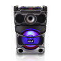 Pyle - UPSUFM1238BT , Sound and Recording , PA Loudspeakers - Cabinet Speakers , Bluetooth PA Loudspeaker Karaoke Entertainment System, Active Powered Speaker, Flashing DJ Party Lights, MP3/USB/SD, FM Radio, Wireless Mic