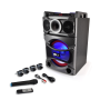 Pyle - UPSUFM1238BT , Sound and Recording , PA Loudspeakers - Cabinet Speakers , Bluetooth PA Loudspeaker Karaoke Entertainment System, Active Powered Speaker, Flashing DJ Party Lights, MP3/USB/SD, FM Radio, Wireless Mic