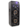 Pyle - AZPSUFM1245A , Sound and Recording , PA Loudspeakers - Cabinet Speakers , 1400 Watt Disco Jam  Powered Two-Way PA Speaker System w/ USB & SD Readers, FM Radio, 3.5mm AUX Input & DJ Flashing Lights