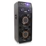 Pyle - PSUFM1245A , Sound and Recording , PA Loudspeakers - Cabinet Speakers , 1400 Watt Disco Jam  Powered Two-Way PA Speaker System w/ USB & SD Readers, FM Radio, 3.5mm AUX Input & DJ Flashing Lights