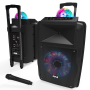Pyle - psufm1280b , Home and Office , PA Loudspeakers - Cabinet Speakers , Portable PA Speaker System Bundle Kit with Built-in LED Lights, Rechargeable Battery, Bluetooth Wireless Streaming, Handheld Microphone, MP3/USB/Micro SD/FM Radio (12’’ -inch, 700 Watt)