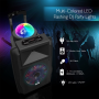 Pyle - psufm1280b , Home and Office , PA Loudspeakers - Cabinet Speakers , Portable PA Speaker System Bundle Kit with Built-in LED Lights, Rechargeable Battery, Bluetooth Wireless Streaming, Handheld Microphone, MP3/USB/Micro SD/FM Radio (12’’ -inch, 700 Watt)
