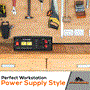 Pyle - PSV500.5 , Home and Office , Power Supply - Power Converters , Bench Power Supply, AC-to-DC Power Converter with Dual USB Charge Ports, Adjustable Voltage Control (50 Amp)