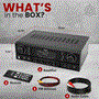Pyle - PT30UBT , Sound and Recording , Amplifiers - Receivers , Home Theater Wireless BT Streaming Receiver Amplifier- 2x30Watts Home Audio Power Amplifier MP3/USB Readers and FM Radio, Dual Channel Wireless Sound Audio Stereo Receiver System