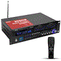 Pyle - PT6060CHAE , Sound and Recording , Amplifiers - Receivers , 6 Channel Bluetooth Home Theater Amplifier - Built-in Cooling Fan with & Radio Antenna, BT/FM/Optical/Coaxial/HDMI & Dual 10 Band EQ, 2000 Watts Peak Power