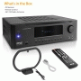 Pyle - PT694BT , Sound and Recording , Amplifiers - Receivers , Hi-Fi Bluetooth Home Theater Receiver - 5.2-Ch Surround Sound Stereo Amplifier System with 4K Ultra HD Support, MP3/USB/AM/FM Radio (1000 Watt MAX)