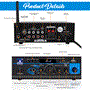 Pyle - PTA2 , Sound and Recording , Amplifiers - Receivers , Mini Stereo Power Amplifier w/ USB/SD/FM/Bluetooth - 2 x 40 Watt with AUX, CD & Mic Inputs