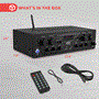 Pyle - pta42bt , Sound and Recording , Amplifiers - Receivers , Compact Bluetooth Home Audio Amplifier, 4-Ch. Audio Source Stereo Receiver System with FM Radio, MP3/USB/SD/AUX Playback (500 Watt)