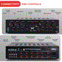 Pyle - pta62bt , Sound and Recording , Amplifiers - Receivers , Wireless BT Streaming Home Audio Amplifier - 6-Ch. Audio Source Stereo Receiver System with FM Radio, MP3/USB/SD/AUX Playback (750 Watt)