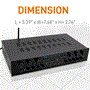 Pyle - PTA66BT , Sound and Recording , Amplifiers - Receivers , Bluetooth Audio Power Amplifier - 6-Ch Desktop Stereo Receiver System with FM Radio, MP3/USB/SD/AUX Playback (600 Watt)