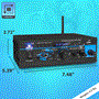 Pyle - ptau23 , Sound and Recording , Amplifiers - Receivers , Mini Stereo Power Amplifier - 2 x 40 Watt with USB, SD, FM, Bluetooth, AUX, CD & Mic Inputs