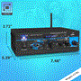 Pyle - PTAU23 , Sound and Recording , Amplifiers - Receivers , Mini Stereo Power Amplifier - 2 x 40 Watt with USB, SD, FM, Bluetooth, AUX, CD & Mic Inputs