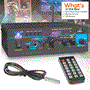 Pyle - CA-PTAU23.5 , Sound and Recording , Amplifiers - Receivers , Mini Stereo Power Amplifier - 2 x 40 Watt with USB, AUX, CD & Mic Inputs
