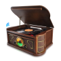 Pyle - PTCDS8UBT , Sound and Recording , Turntables - Phonographs , Bluetooth Classic Vintage Style Turntable Speaker System, Vinyl-to-MP3 Recording, CD Player, MP3/USB/SD Readers, AM/FM Radio