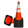 Pyle - PTCN28X10.5 , On the Road , Safety Barriers , 28" PVC Cone - 10 Pieces High Visibility Structurally Stable for Traffic, Parking, and Construction Safety (Orange)