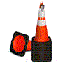 Pyle - PTCN28X12.5 , On the Road , Safety Barriers , 28" PVC Cone - 12 Pieces High Visibility Structurally Stable for Traffic, Parking, and Construction Safety (Orange)