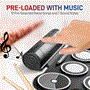 Pyle - PTEDRL14 , Musical Instruments , Drums , Electronic Drum Kit - Compact Drumming Machine, MIDI Computer Connection, Quick Setup Roll-Up Design (Mac & PC Compatible)